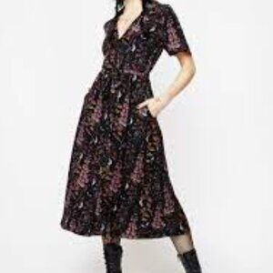 Foxglove Midi Shirt Dress Size 6 Disturbia